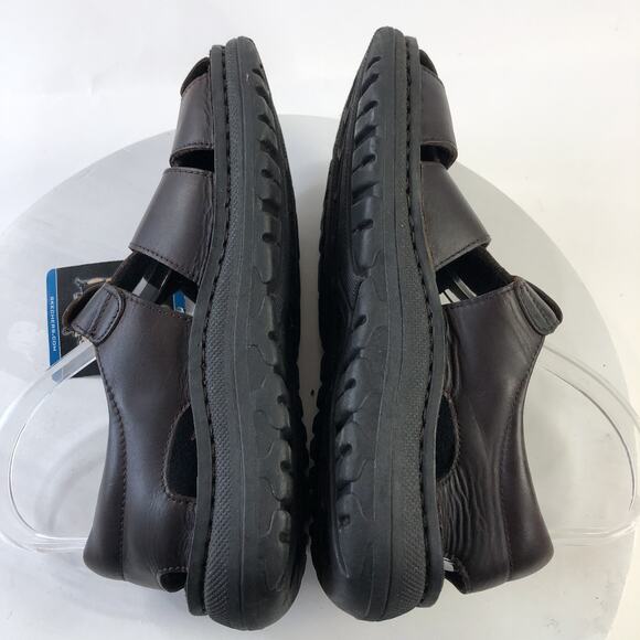 Skechers Vintage NEW 10 Mens Y2K Brown Leather Fisherman Jammers Chunky Sandals main image 4